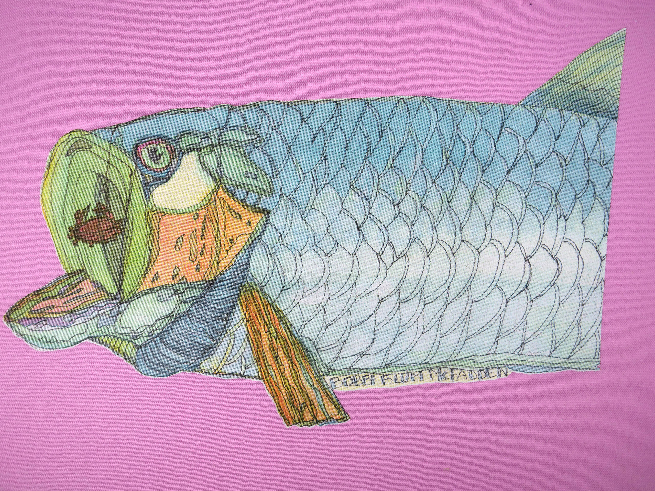 Watercolor tarpon direct-to-film print